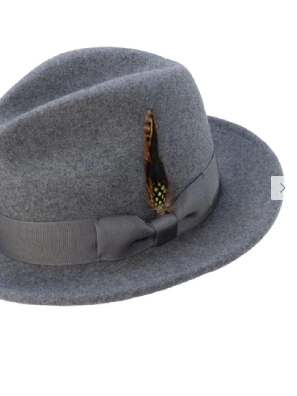 H Black Lightfelt wool felt pinch crown fedora hat by Montique H-60 - Picture 3 of 3